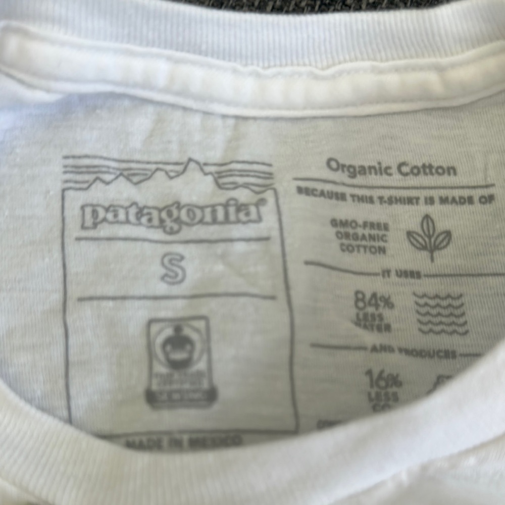 Patagonia White Short Sleeve Crew Neck Tee - Picture 3 of 4